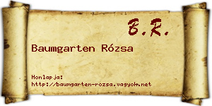 Baumgarten Rózsa névjegykártya