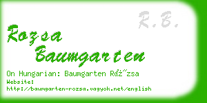 rozsa baumgarten business card